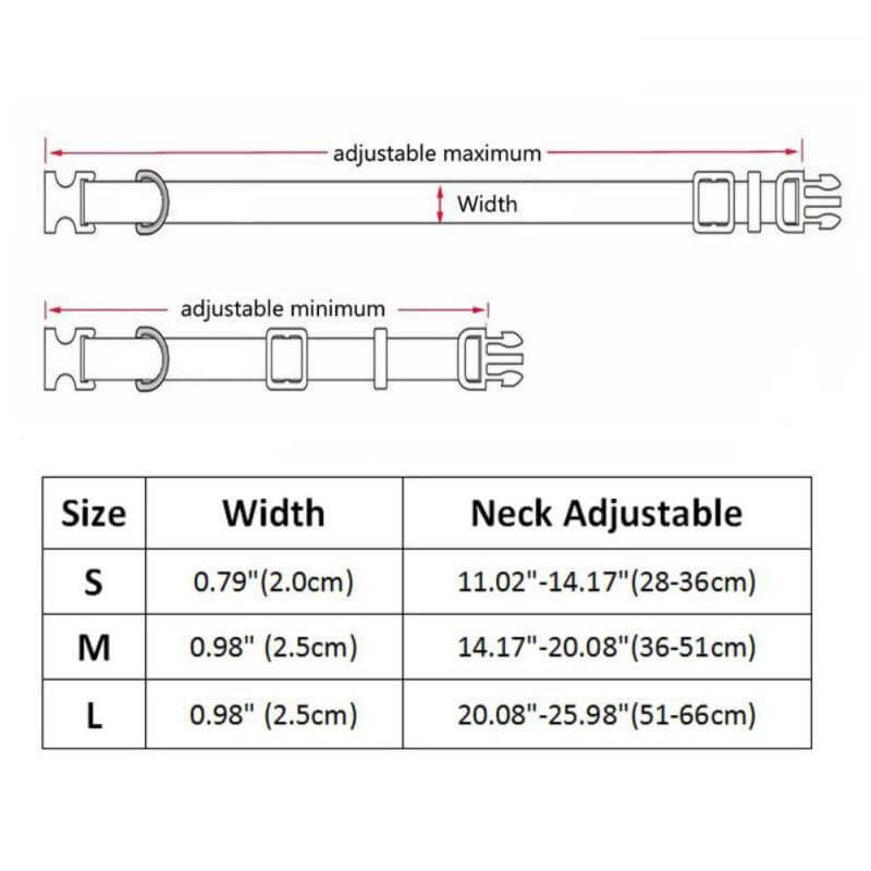 Gingham Dog Collar - Black