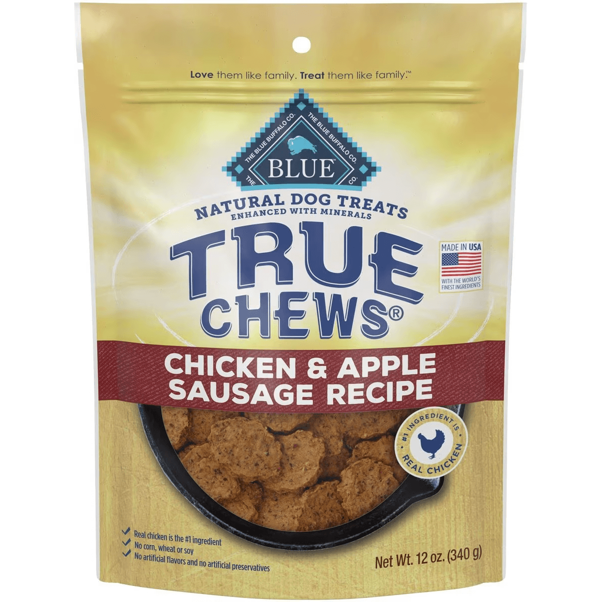 Blue True Chews Dog Treats Chicken & Apple Sausage
