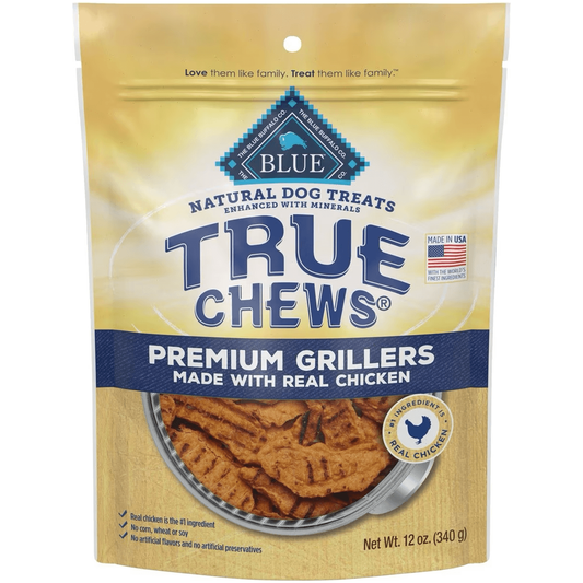 Blue True Chews Dog Treats Grillers Chicken
