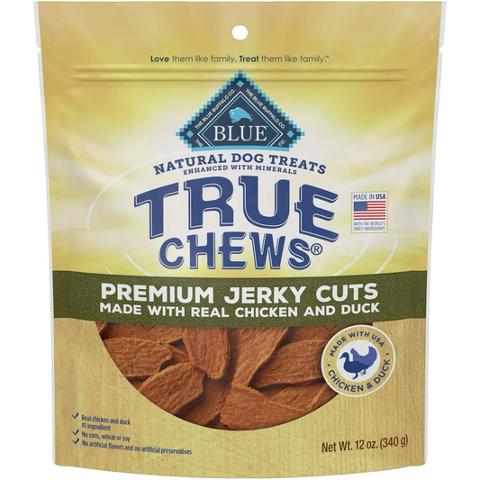 Blue True Chews Dog Treats Jerky Chicken & Duck