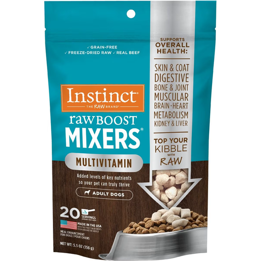Instinct Boost Mixers Multivitamin Grain-Free Freeze-Dried Raw Adult Dog Food Topper