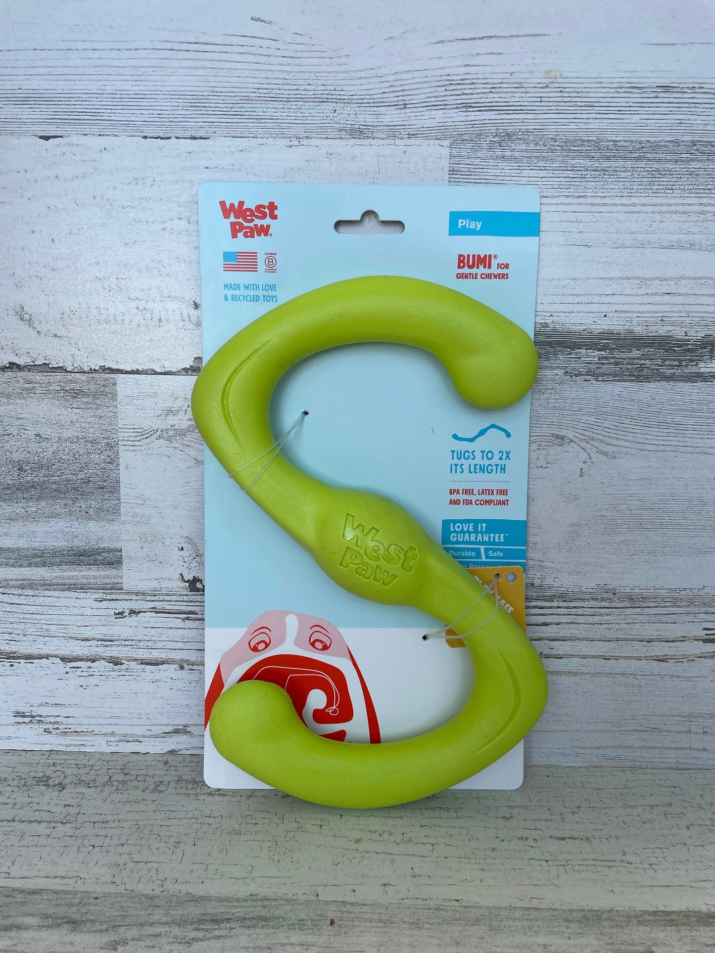 West Paw Bumi Rubber Dog Toy