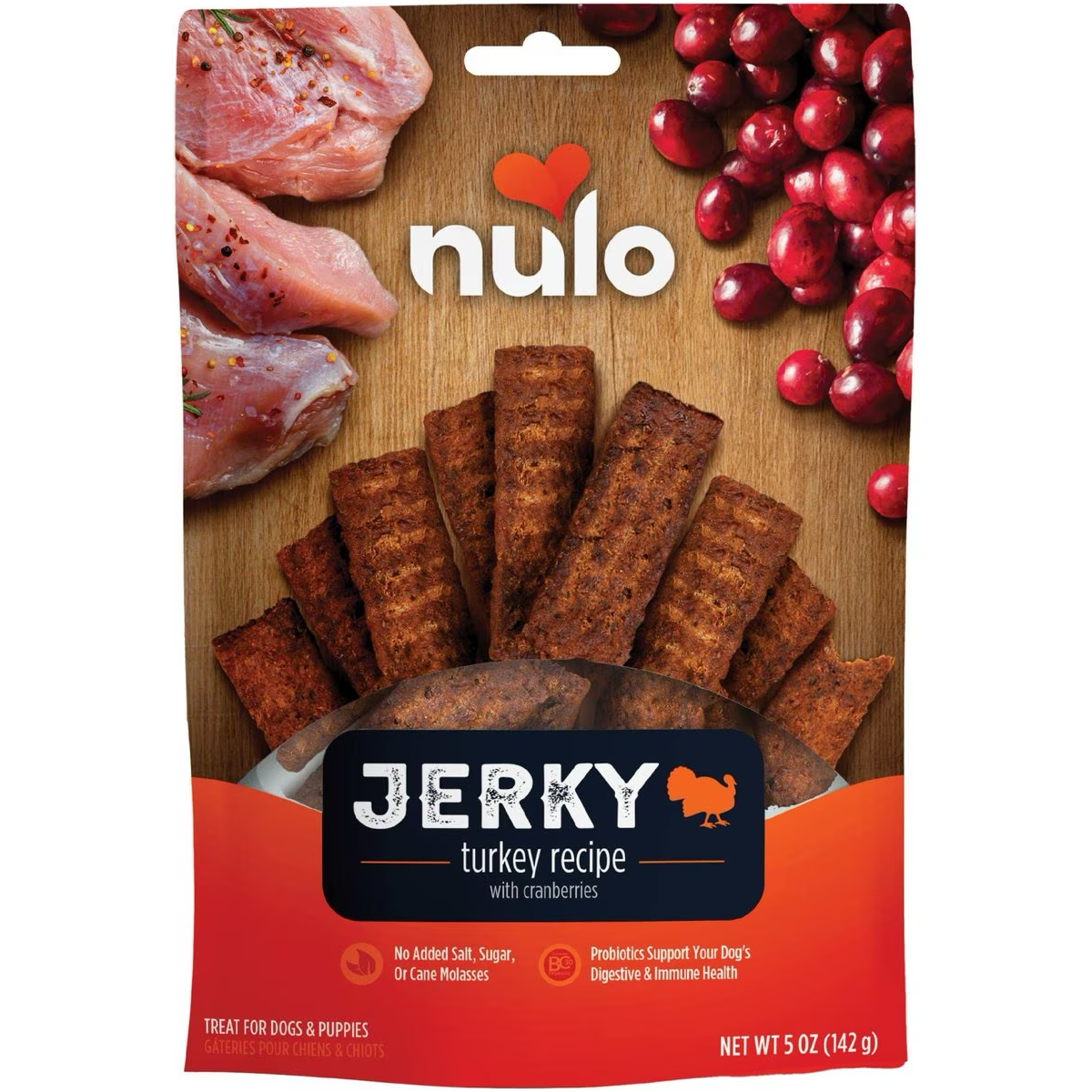 Nulo Freestyle Grain-Free Turkey Recipe with Cranberries Jerky Dog Treats