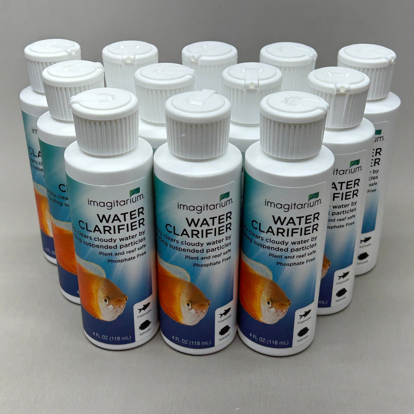 IMAGITARIUM Case of 12 Water Clarifier Freshwater & Saltwater 4OZ BB 06/25 (New)